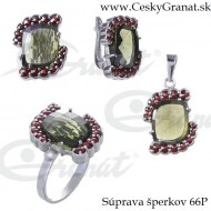 Suprava sperkov s vltavinom a granatom 66P4